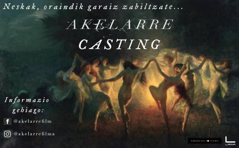 Jendea xerkatzen dute Akelarre filmerako