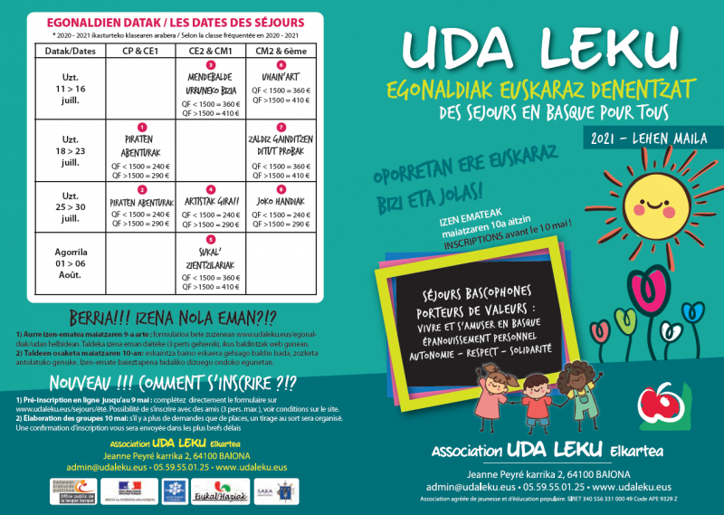 Uda Leku: des séjours en été, en euskara
