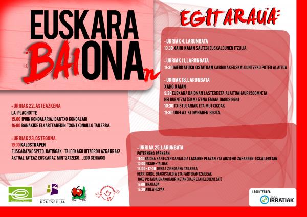 Baionan ere euskaraz bizi nahi dugu